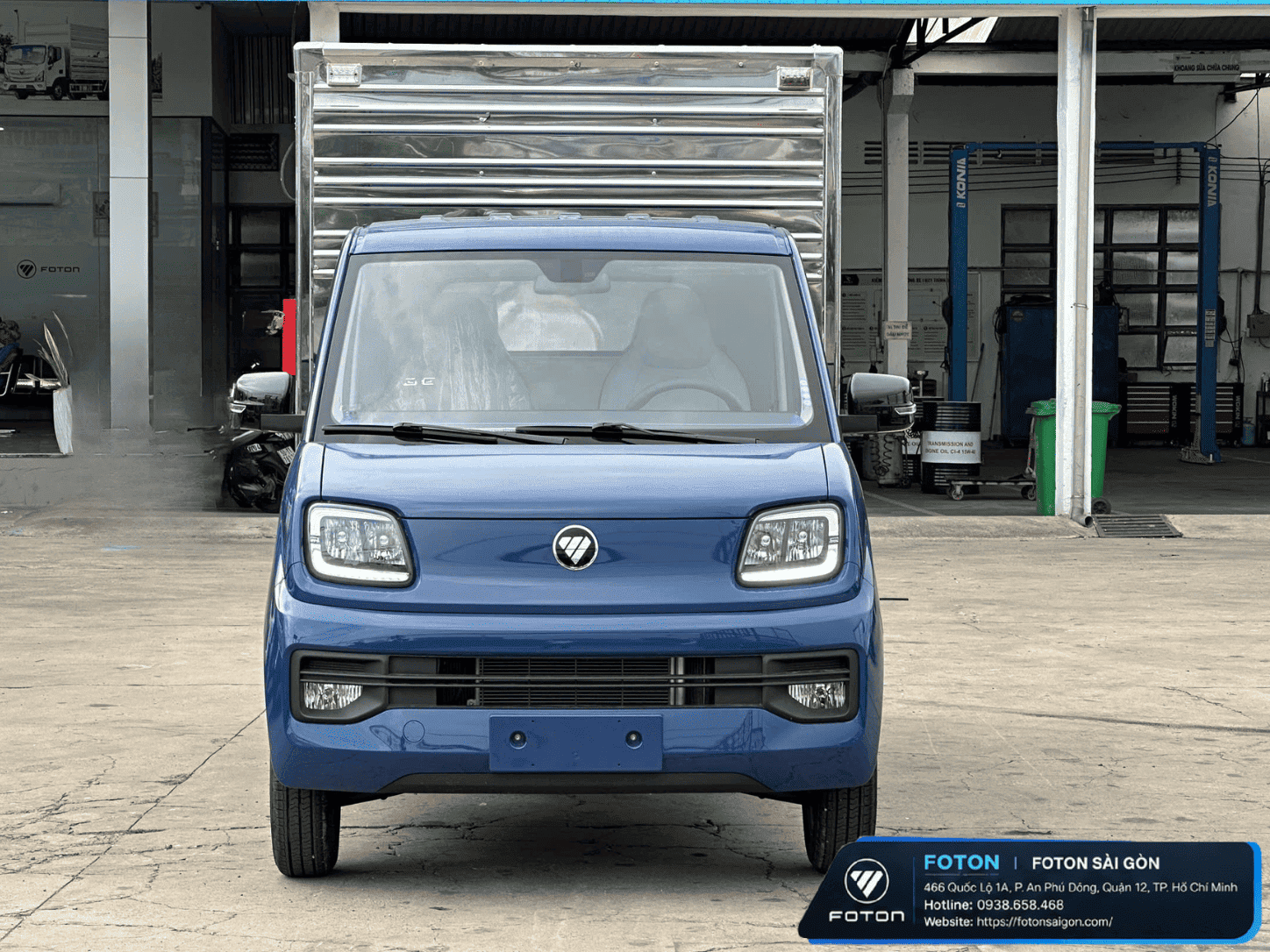 XE TẢI FOTON 990 KG THÙNG KÍN DÀI 2M8